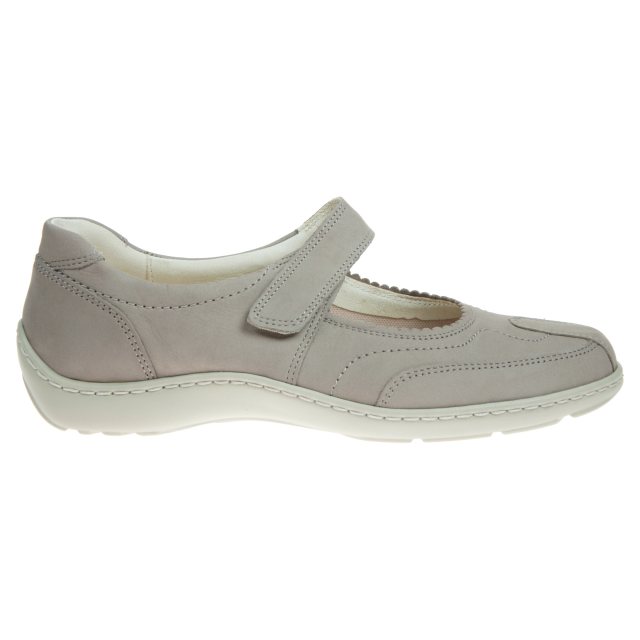 Mocassin Femme Waldläufer Henni - Cuir Véritable - Semelle Massante - Fermeture Velcro