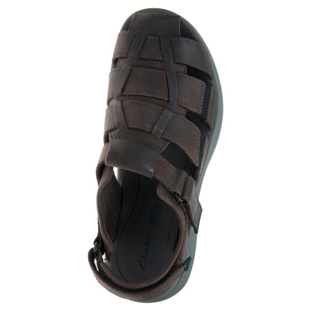 Clarks Saltway Cove Dark Brown Leather 26176900 Full Sandals