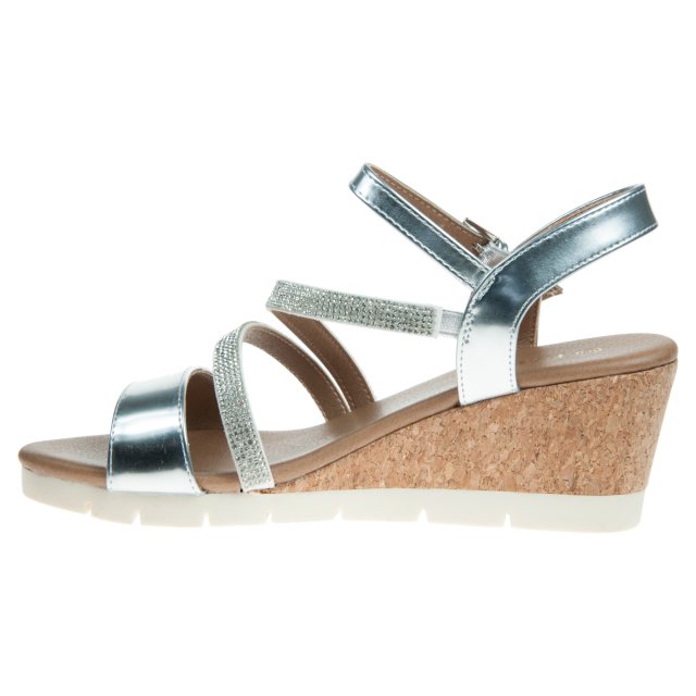 Lotus silver wedge sandals on sale