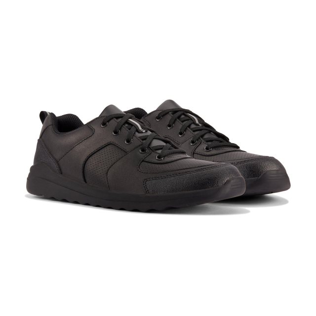 Clarks Daze Loop 2 Youth Black Leather 26178651 - Boys School