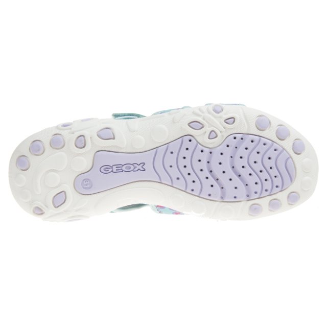 Geox Sandales Fille Whinberry G - Chaussures Légères En Cuir Avec Fermeture Scratch Pour Enfants