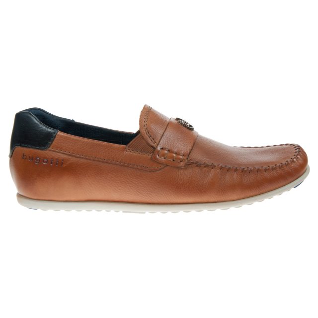 Mocassin Bugatti Homme - Cuir Beige - Style Décontracté Et Confortable - Taille 40 à 46