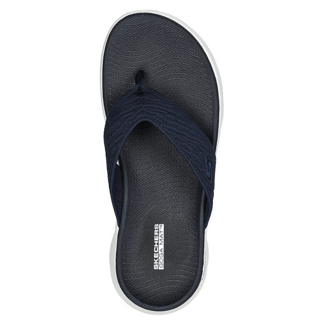 Skechers Go Walk Flex Sandal Splendor Navy 141404 NVY Toe Post Sandals Humphries Shoes