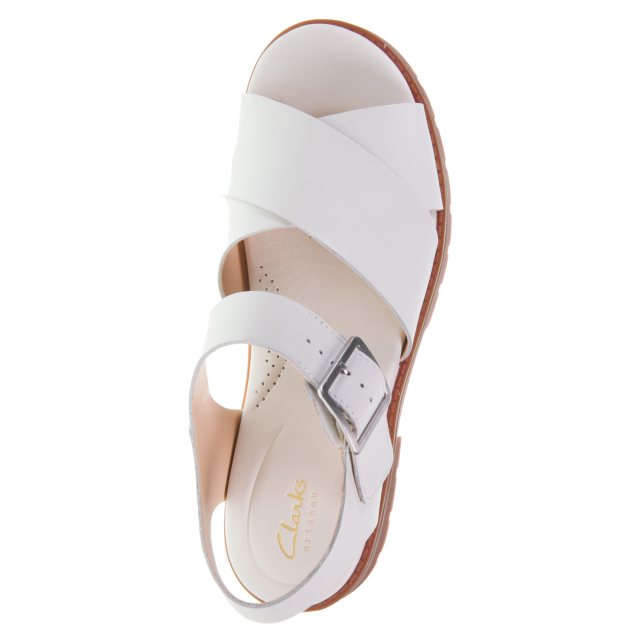 Clarks Orinoco Cross Off White Leather 26176324 Full Sandals
