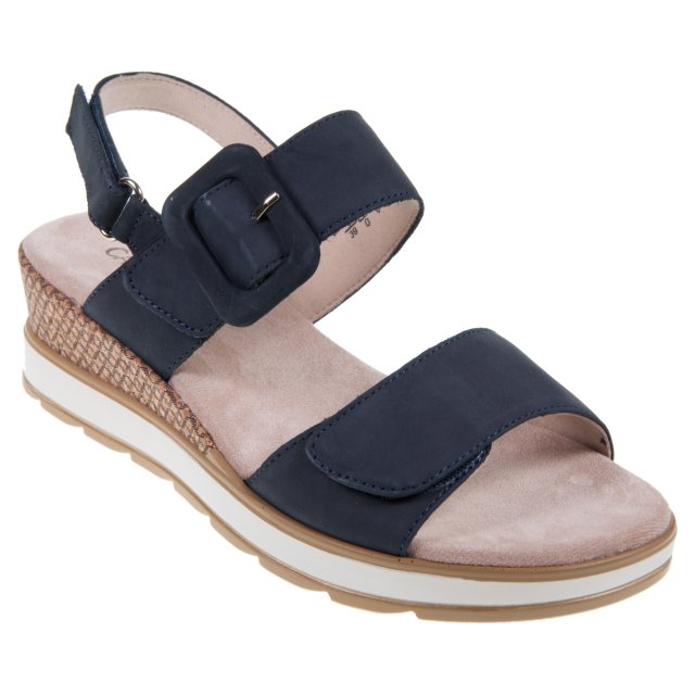 Caprice 28753 42 Bernadette Ocean Nubuck 28753 42 869 Full Sandals Humphries Shoes