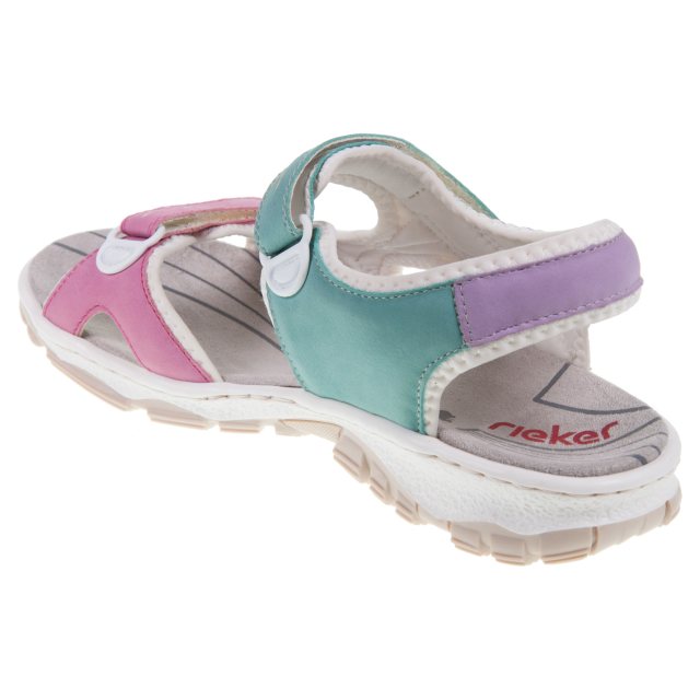 Rieker dámske komfortné sandále   modré 68871 14 JEANS