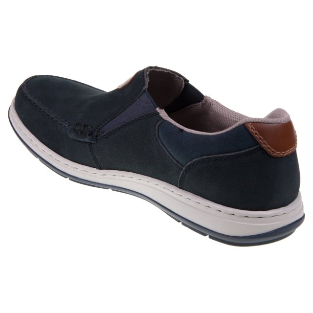 Rieker Heren slippers 17360, heren slipper, losse inlegzool, Pazifik Amaretto Navy 15, 40 EU