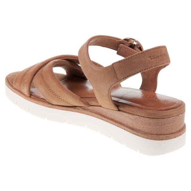 Tamaris Comfort 8-88310-42 001 Damessandalen met hak, comfortabele extra brede sandalen voor dagelijks gebruik, feestelijke en elegante sandalen met hak, 38 EU breed, zwart, 38 EU Breed