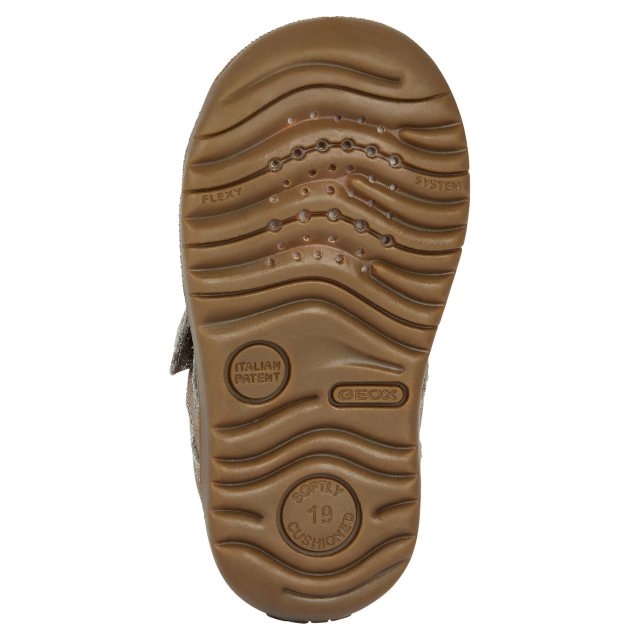 Baskets Geox Fille B Macchia Girl - Cuir Souple Semelle Caoutchouc Renfort Bout