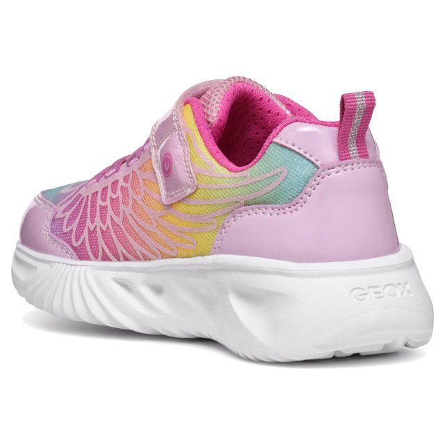 Geox J Assister Girl Sneakers voor meisjes, Lt Violet Watersea, 27 EU