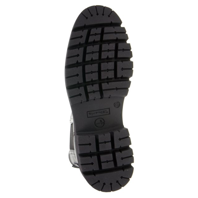 Tamaris Chelsea Boot Donna 1-25992-41 - Stivaletto Stringato In Pelle, Colore Nero, Taglia EU 41, Design Chunky E Moderno