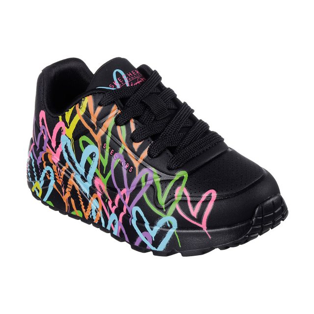 Skechers x JGoldcrown: Uno Lite - Spread the Love Black / Multi