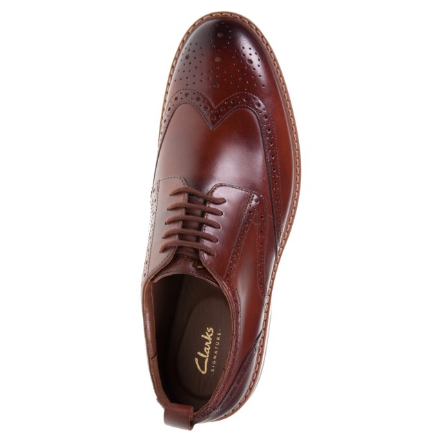 Clarks Aldwin Limit Mid Tan Leather 26178428 - Formal Shoes - Humphries ...