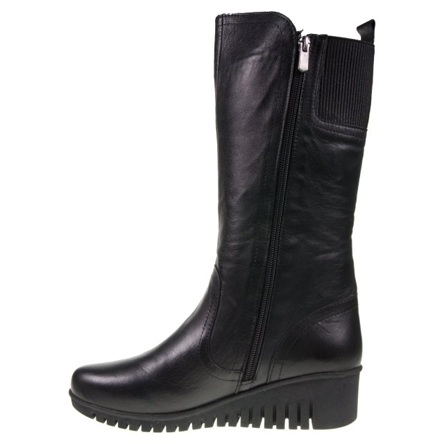 Lotus Fitzgerald Black Leather ULB345 BB Knee High Boots