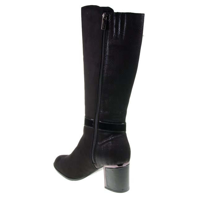 Lotus Elsa Black ULB403 BB Knee High Boots Humphries Shoes