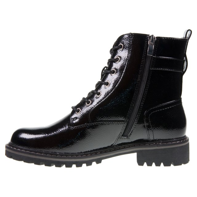 Chelsea Tom Tailor Stiefeletten Schwarz Lack Ankle Boots Tom