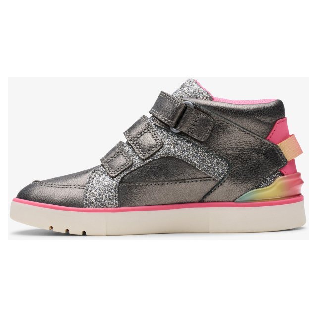 Clarks Oslo Play Kids Gun Metal 26179059 Girls Boots Humphries Shoes