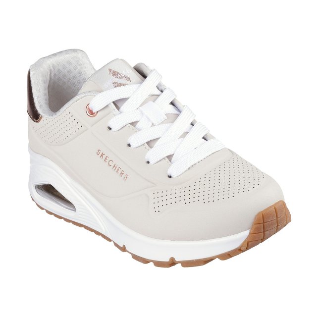 Skechers Uno Gen1 Shimmer Away Natural 310545L NAT Girls Shoes