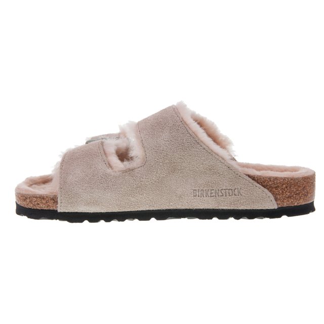 Birkenstock Arizona Shearling Taupe 1028226 - Mule Sandals