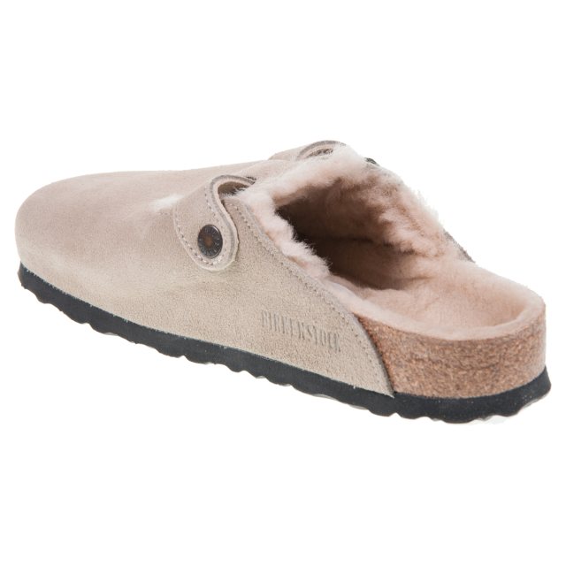 Birkenstock Boston Fur Taupe 1028289 Everyday Shoes Humphries