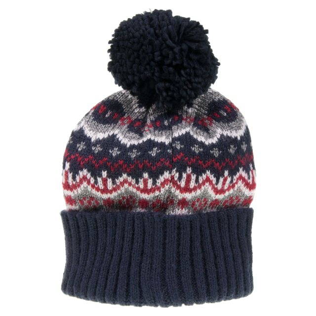 Barbour Case Fair Isle Beanie Blue Granite MHA0699TN27 Hats