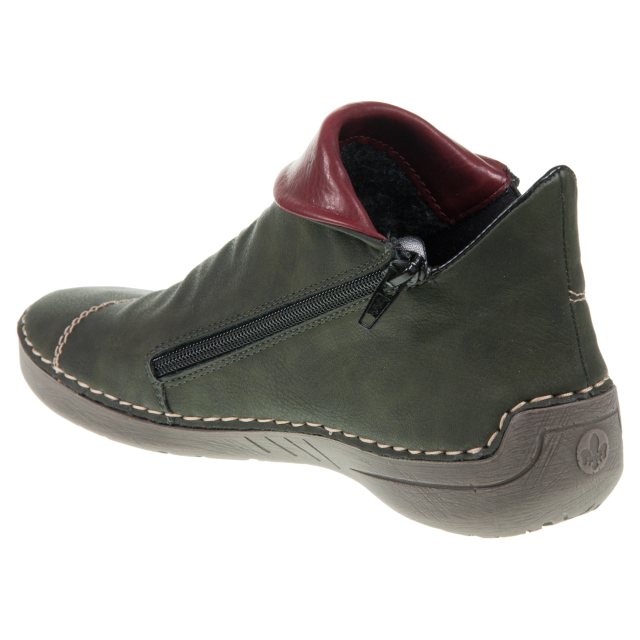 Rieker 72581 アンクルブーツ スタイリッシュ Rieker 72581 Green 72581-54 - Ankle Boots - Humphries Shoes