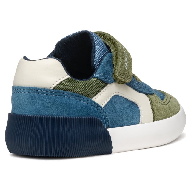 Geox Boys B GISLI B First Walker Shoes - Canvas Upper With Geobuck Closure, Breathable Leather Insole
