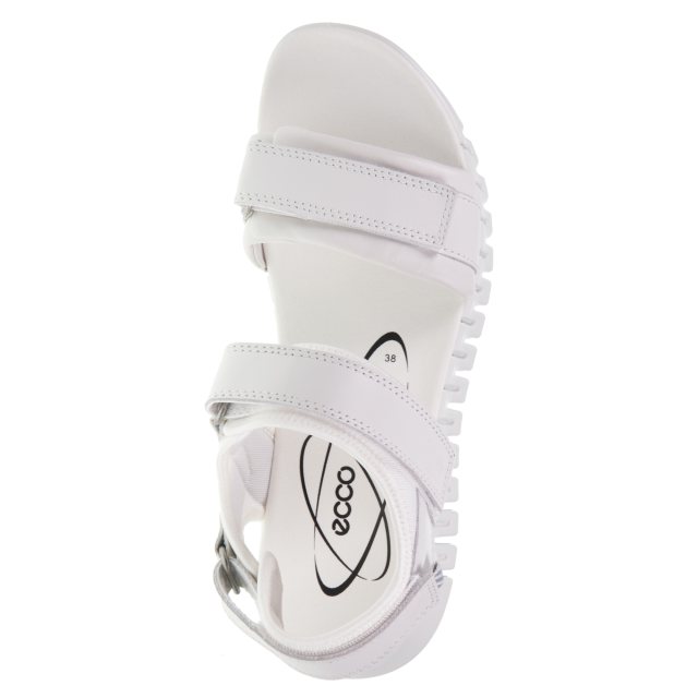 Ecco Gruuv Sol Lea White 213103 01007 - Full Sandals - Humphries Shoes