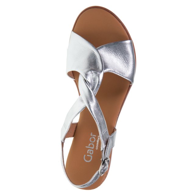 GABOR Rich ウーマンサンダル Gabor Rich Light Gold Womens Wedge Sandals 22.751.95