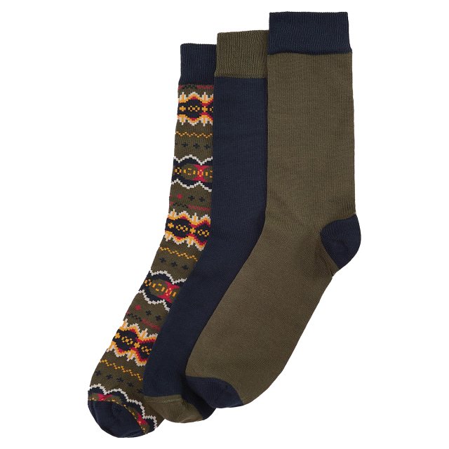 Barbour Fair Isle Socks Box