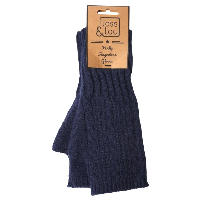 Jess & Lou Cosy Cable Knit Fingerless Gloves
