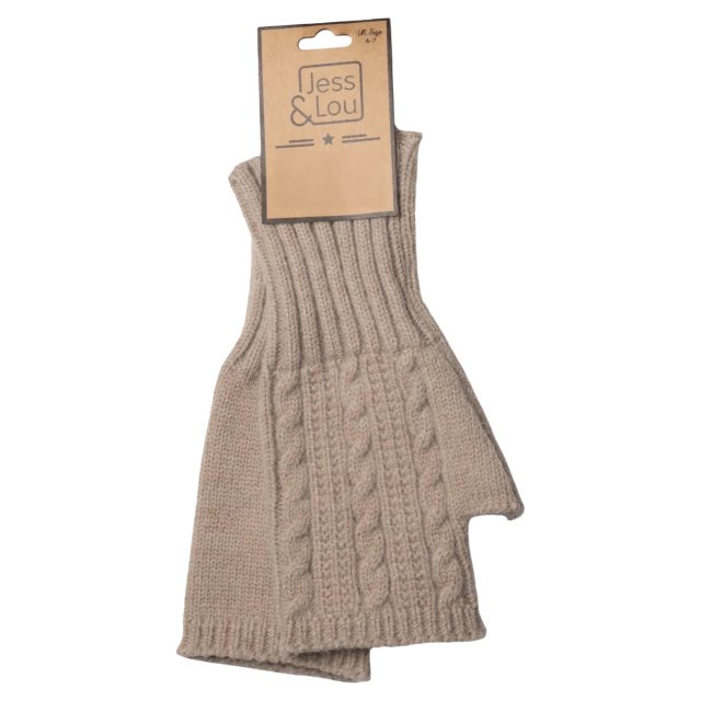 Jess & Lou Cosy Cable Knit Fingerless Gloves