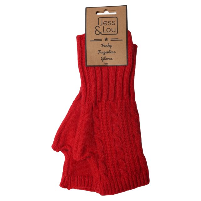 Jess & Lou Cosy Cable Knit Fingerless Gloves