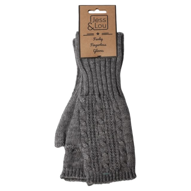 Jess & Lou Cosy Cable Knit Fingerless Gloves