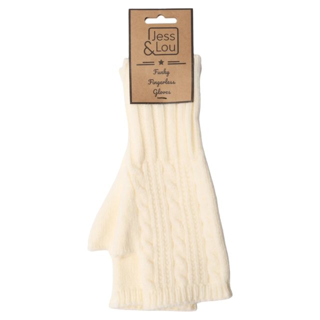 Jess & Lou Cosy Cable Knit Fingerless Gloves