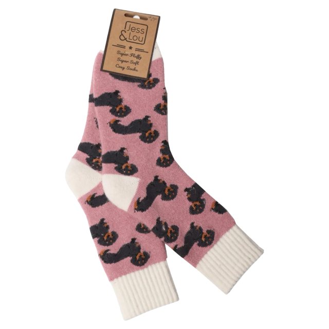 Jess & Lou Dachshunds Ribbed Socks