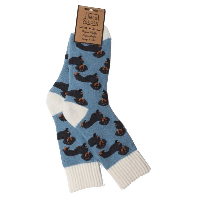 Jess & Lou Dachshunds Ribbed Socks