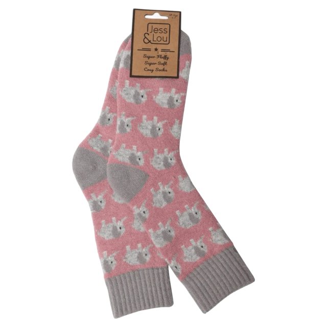 Jess & Lou Elephants Ribbed Socks