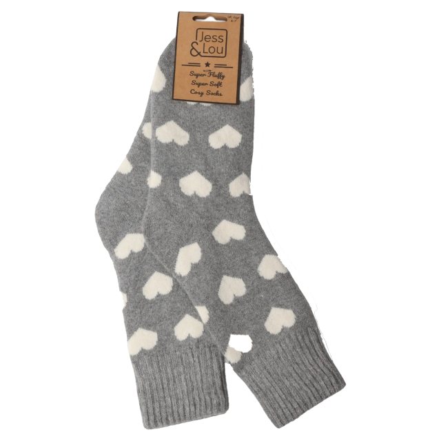 Jess & Lou Hearts Ribbed Socks
