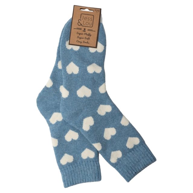 Jess & Lou Hearts Ribbed Socks