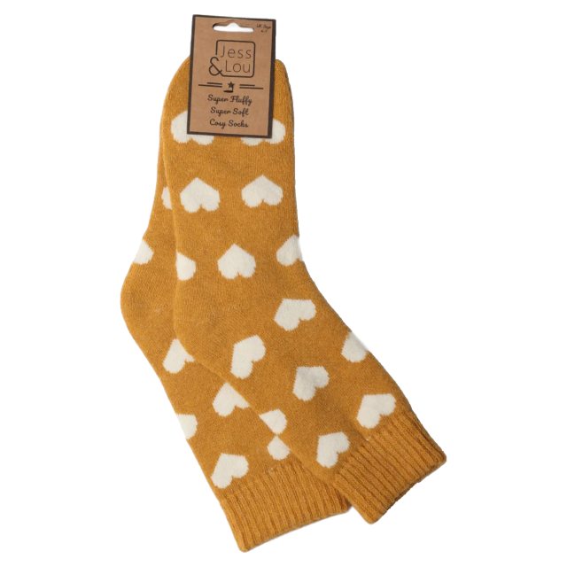 Jess & Lou Hearts Ribbed Socks