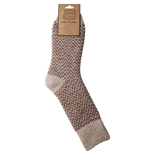 Jess & Lou Herringbone Ribbed Socks