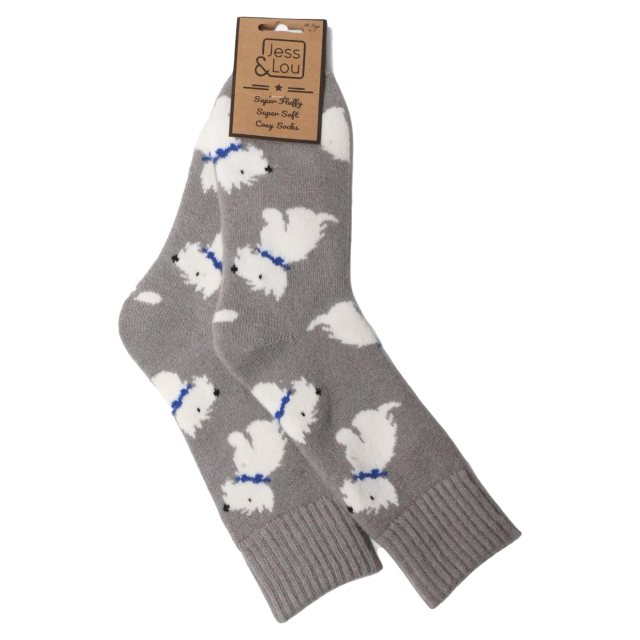 Jess & Lou Westies Ribbed Socks