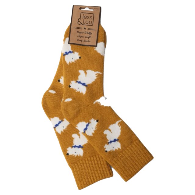 Jess & Lou Westies Ribbed Socks