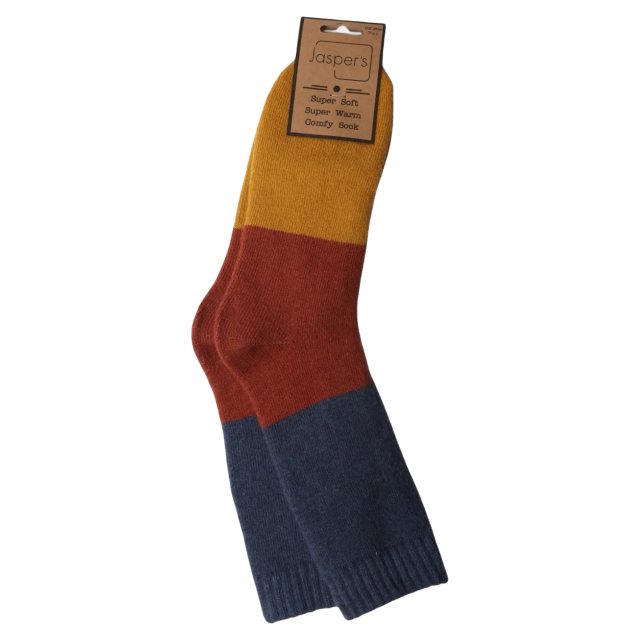 Jaspers Bold Colour Block Cosy Socks