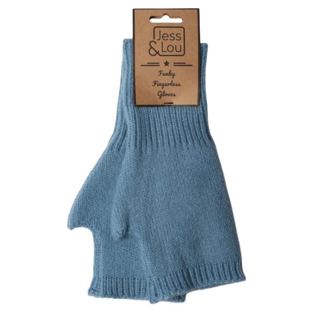 Jess & Lou Cosy Plain Knit Fingerless Gloves