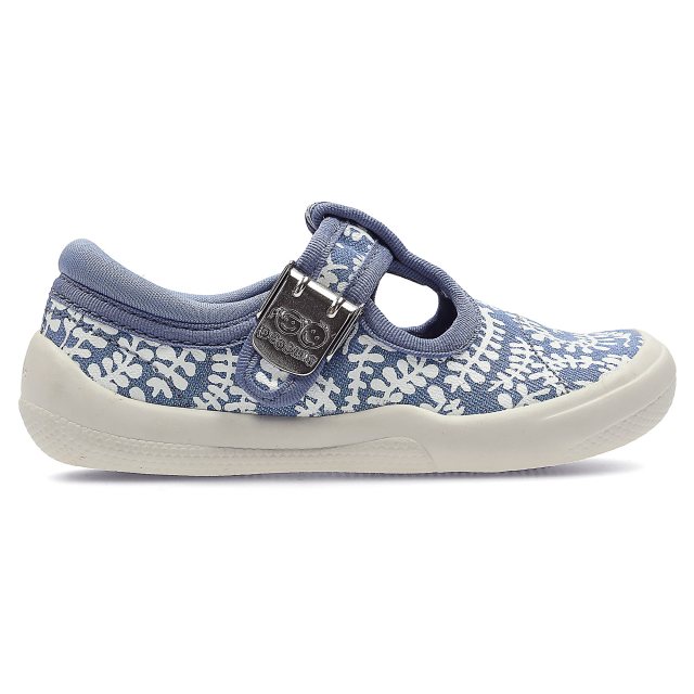 Clarks Briley Bow Denim 26123422 First Walkers Humphries Shoes