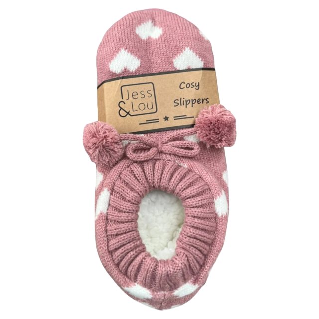 Jess & Lou Heart Cosy Slipper Socks