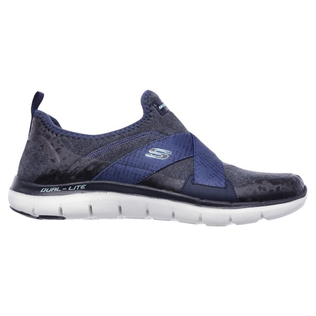 Skechers Flex Appeal Bright Eyed Navy 12619 NVY Womens Trainers - Shoes
