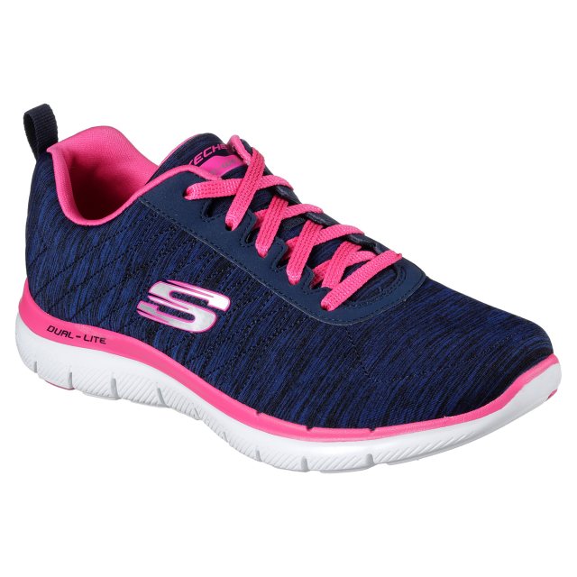 skechers navy flex appeal 2.0 trainers